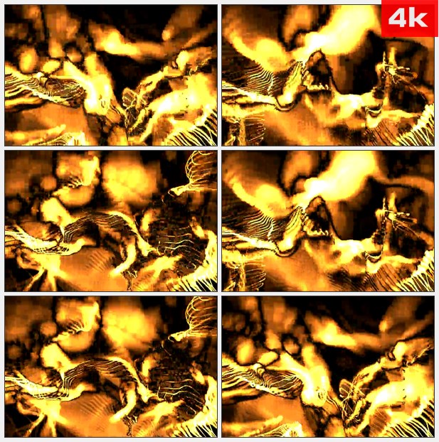 4K0229蠕动的黄色光线 高清实拍视频素材