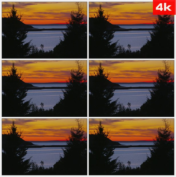 4K0239日落后的湖水 高清实拍视频素材