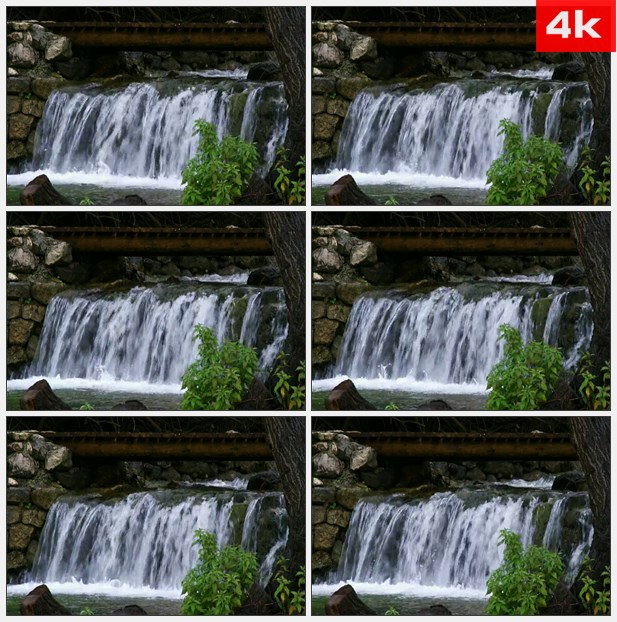 4K0253清澈的小瀑布 高清实拍视频素材