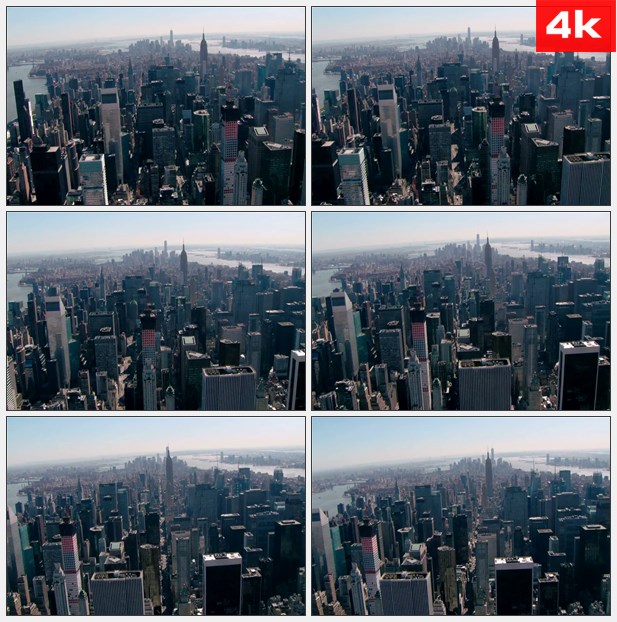4K0277纽约市区航拍 高清实拍视频素材