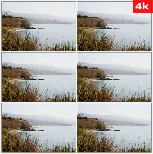 4K0288朦胧的海湾风景 高清实拍视频素材
