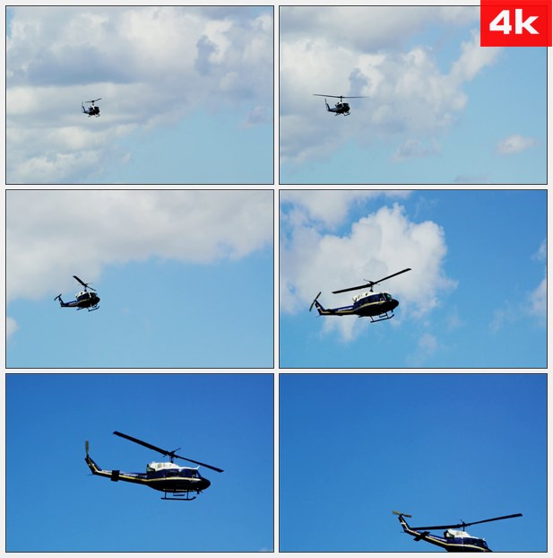 4K0304美国政府直升机 天空中的直升机 高清实拍视频素材