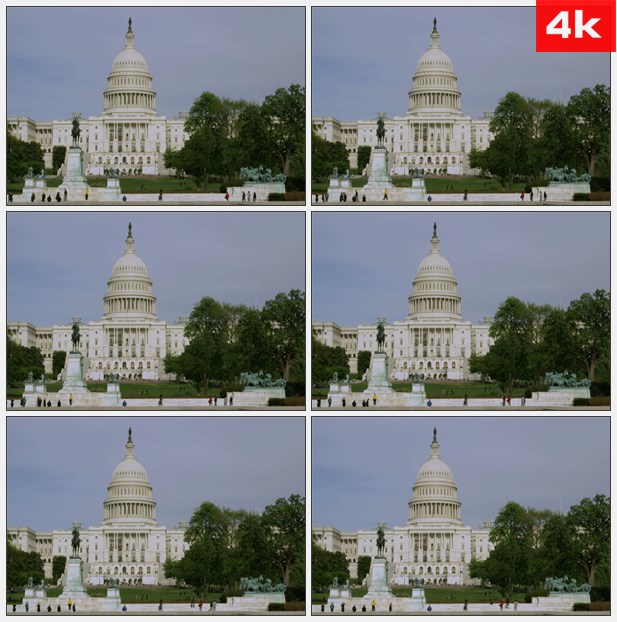 4K0309美国首都大厦2 高清实拍视频素材