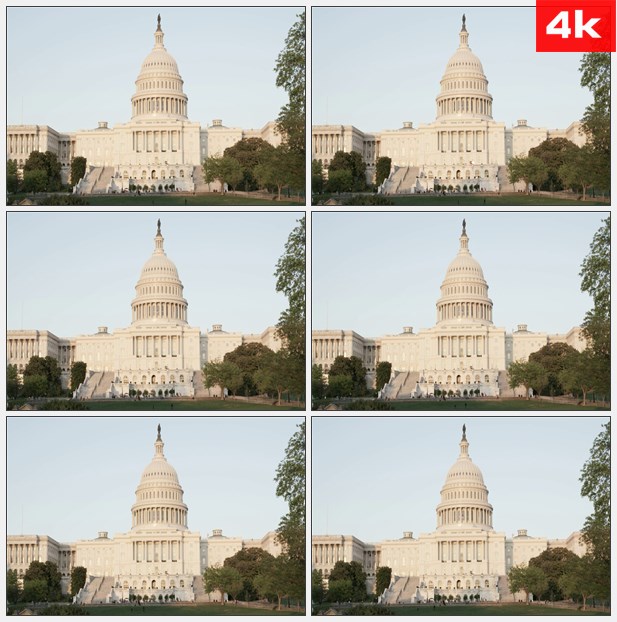 4K0310美国首都大厦 高清实拍视频素材