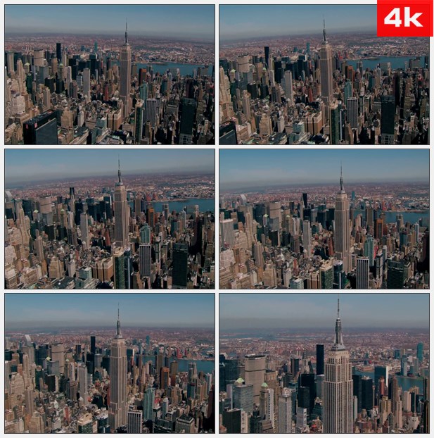 4K0313美国纽约帝国大厦城市大楼 高清实拍视频素材