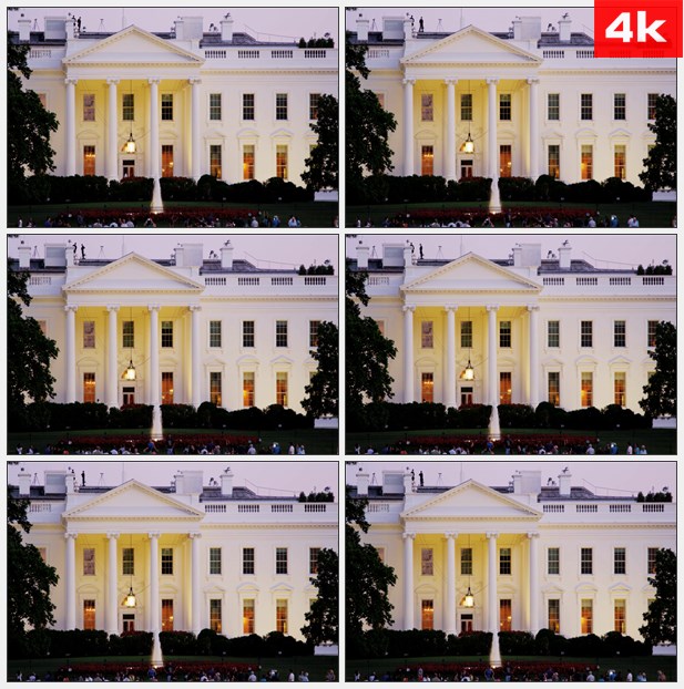 4K0330美国白宫外的人们 高清实拍视频素材