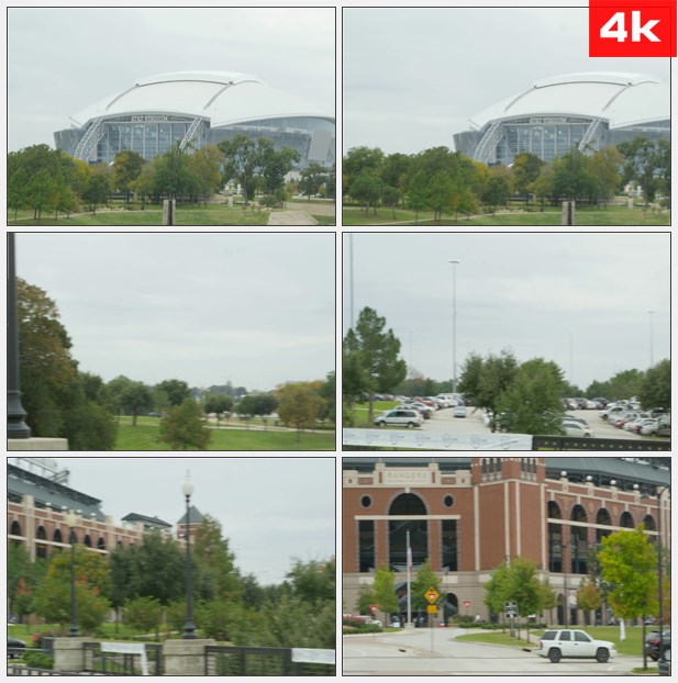 4K0333露天体育场 阿林顿流浪者足球公园 体育公园全景 高清实拍视频素材