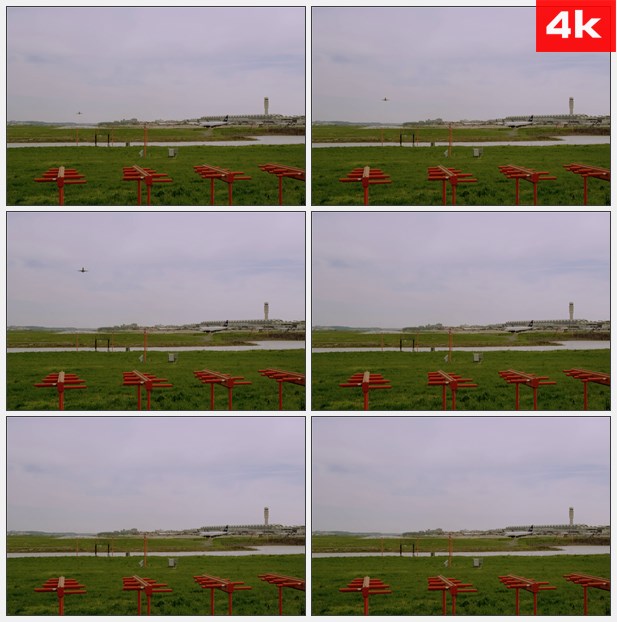 4K0397机场起飞升空飞行 高清实拍视频素材