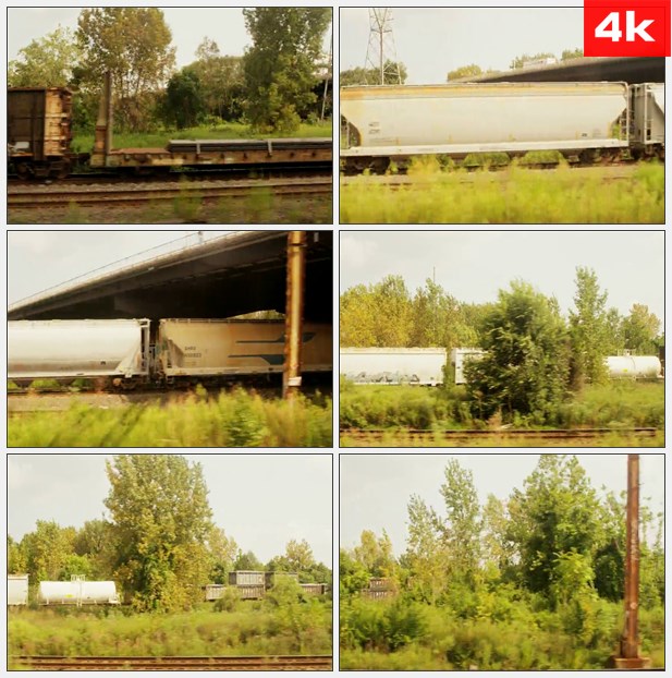 4K0404火车飞驰运行 高清实拍视频素材