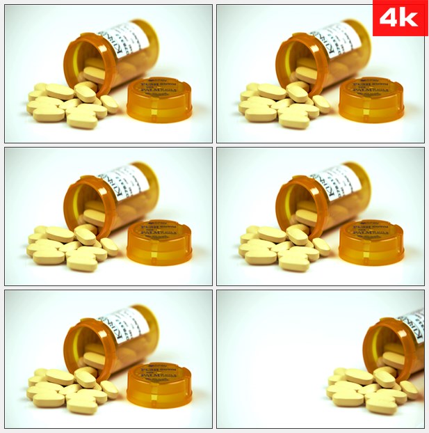 4K0418黄滴丸和药瓶 高清实拍视频素材
