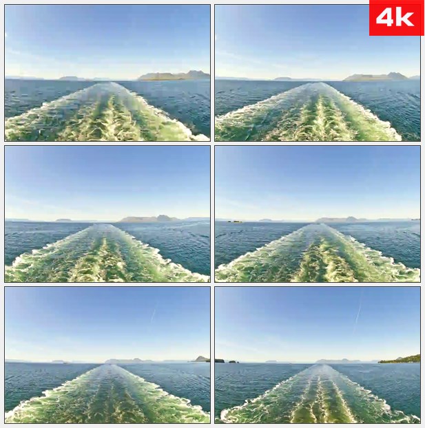 4K0473航海穿越阿拉斯加水波水纹运动 高清实拍视频素材