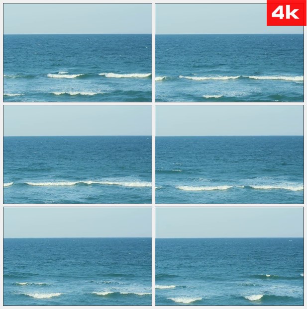4K0476海滩上的波浪 高清实拍视频素材