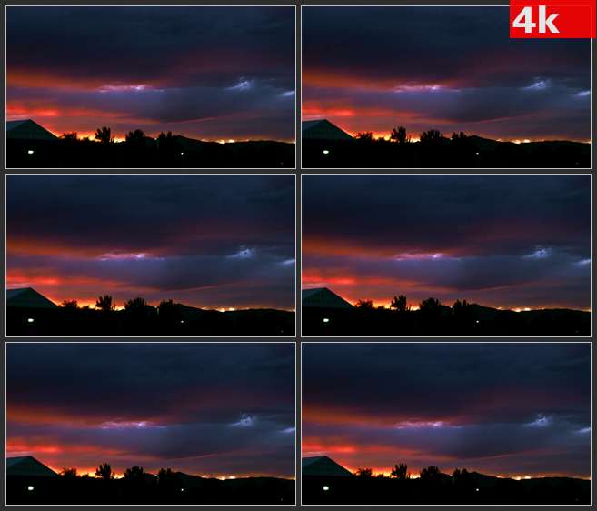 4K0556丰富多彩的夜空 高清实拍视频素材