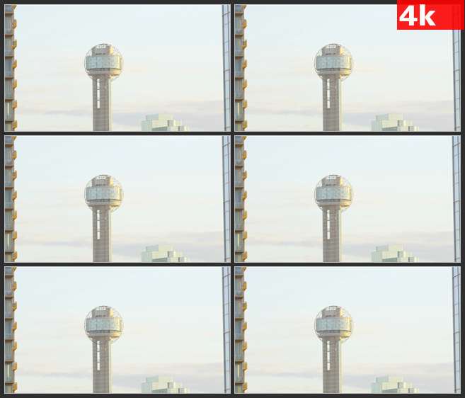 4K0599德克萨斯州球形高塔 高清实拍视频素材