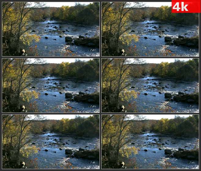 4K0661波多马克河岩石溪流河流自然美景 高清实拍视频素材