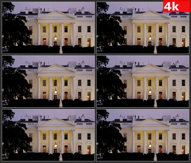 4K0700白宫的夜晚 高清实拍视频素材