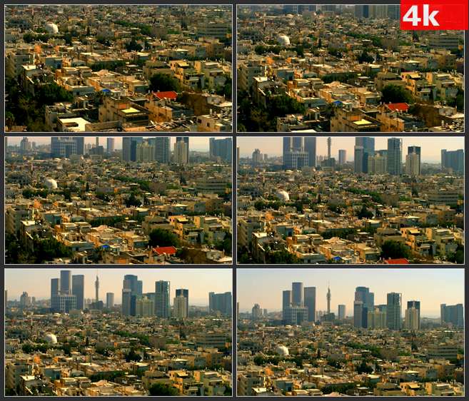 4K0711阿拉伯城市航拍面貌 高清实拍视频素材