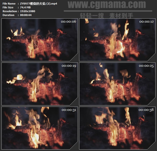 ZY0977燃烧的火焰 高清实拍视频素材