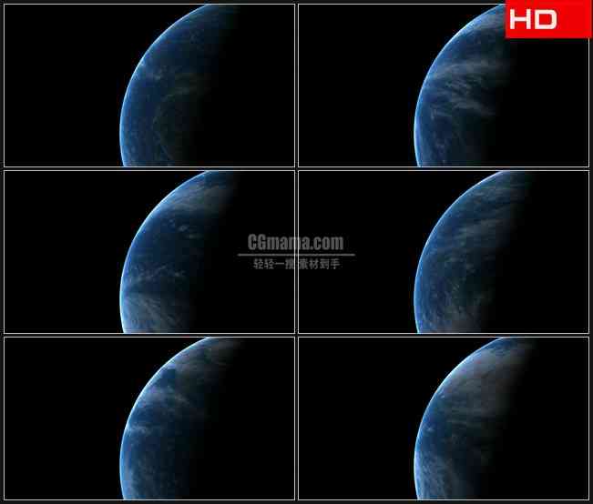 BG0110-阿尔法通道透明地球转动网格模式高清LED视频背景素材