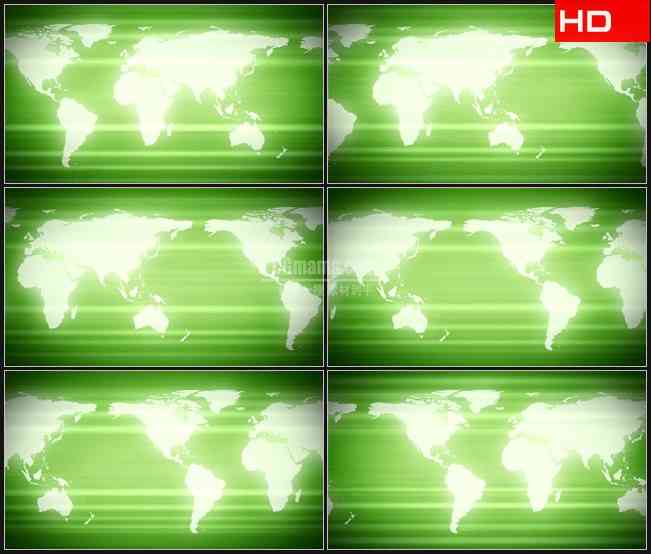 BG0133-滚动绿色平坦世界版图高清LED视频背景素材
