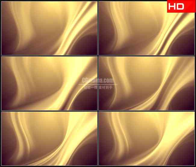 BG0207-摘要光波金色流沙绸缎动态背景高清LED视频背景素材