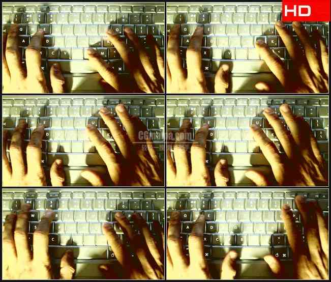 BG0222-手敲键盘计算机高清LED视频背景素材