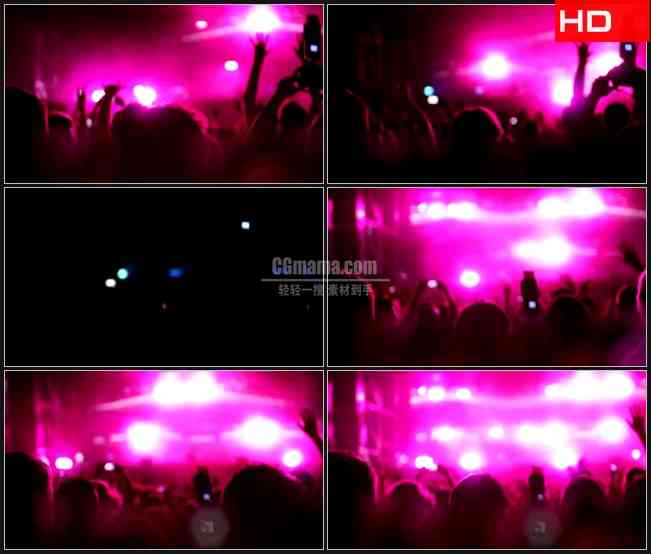 BG0239-酒吧夜店紫色狂欢闪烁灯光高清LED视频背景素材
