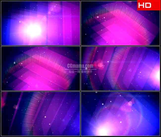 BG0256-摘要紫色红色方块转动粒子高清LED视频背景素材
