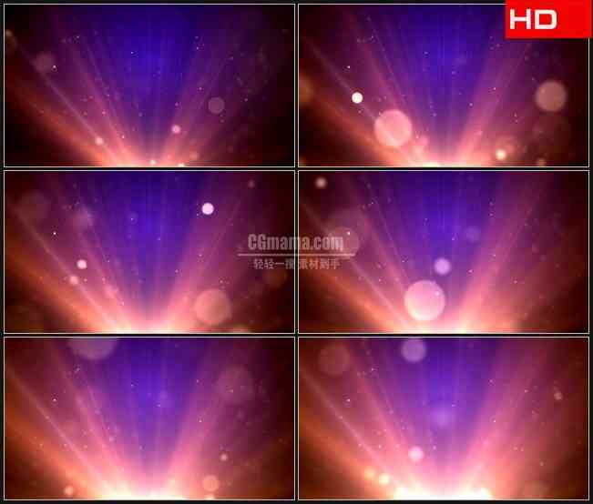 BG0267-紫色光芒辉光粒子颗粒飞舞动态背景高清LED视频背景素材