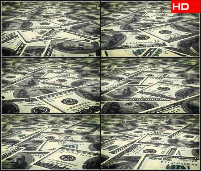 BG0300-美元钞票金融财富高清LED视频背景素材