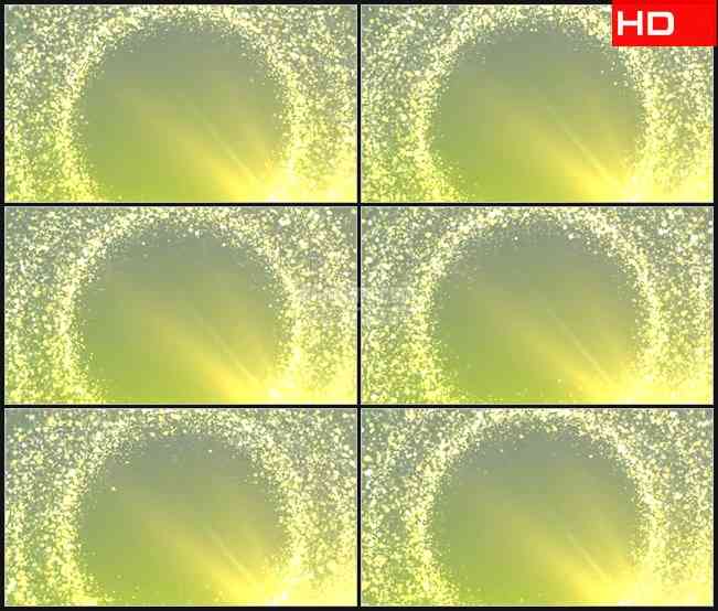 BG0336-金黄色粒子圆圈圆环动态背景高清LED视频背景素材