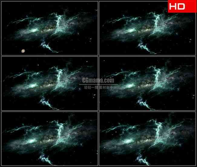 BG0373-太空银白色星系星空宇宙高清LED视频背景素材