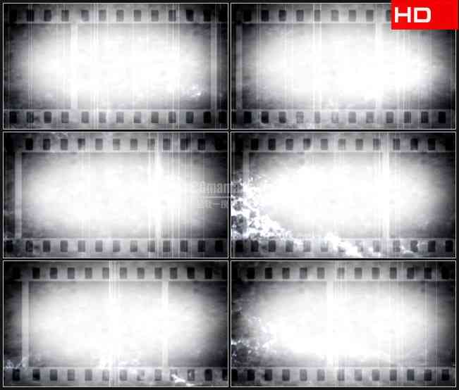 BG0381-黑白老电影胶片放映动态背景高清LED视频背景素材