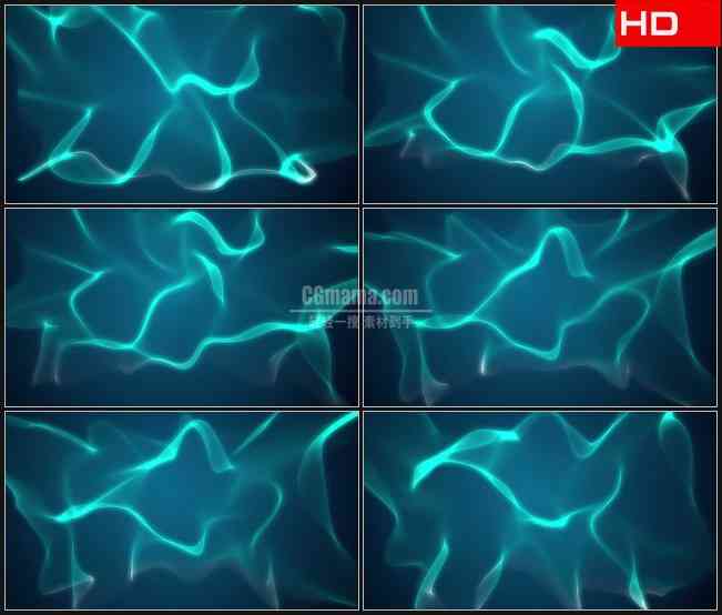 BG0386-蓝色粒子网面水波纹动态背景高清LED视频背景素材