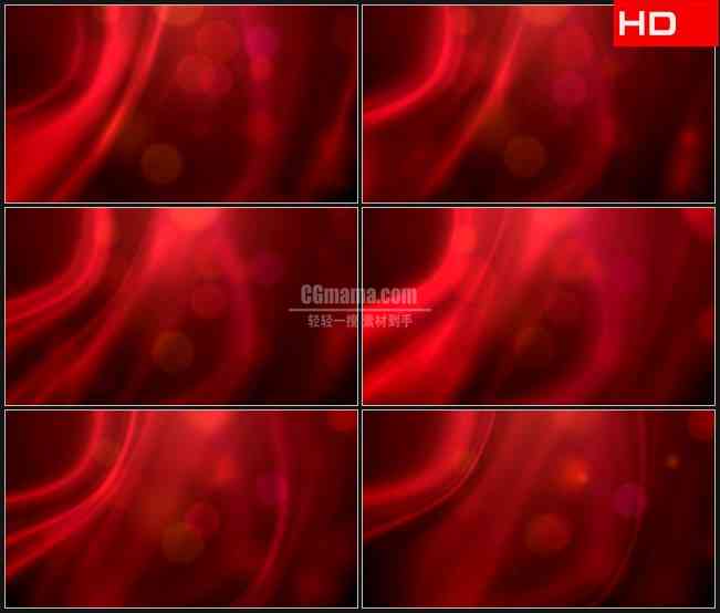 BG0447-红色绸缎光晕动态背景高清LED视频背景素材