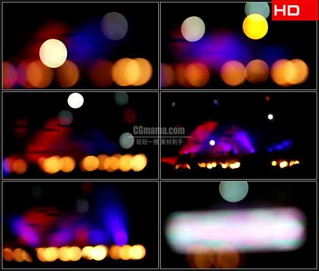 BG0462-舞台模糊灯光霓虹光斑高清LED视频背景素材