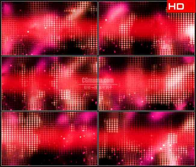 BG0483-时尚紫红色波点灯光幻影背景高清LED视频背景素材