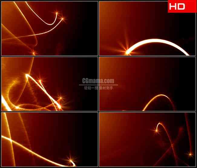 BG0553-橙色激光光束动感高清LED视频背景素材
