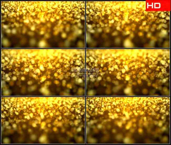 BG0566-金色斑点光斑浮动浪漫高清LED视频背景素材