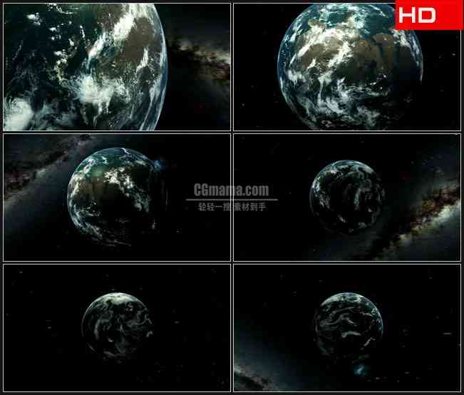 BG0572-地球旋转表面特写动画高清LED视频背景素材