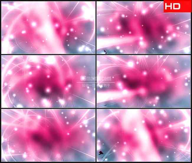 BG0679-粉色浪漫环形光圈旋转白色粒子光斑动态背景高清LED视频背景素材