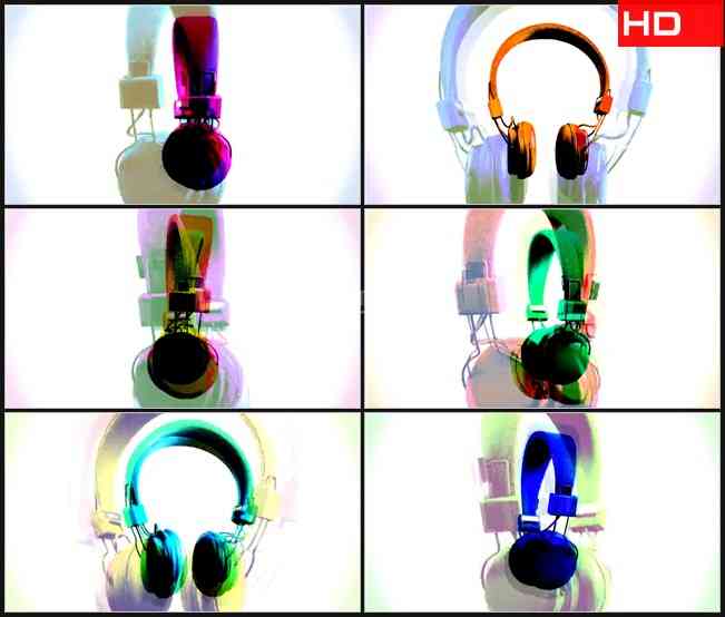 BG0683-颜色变化幻影动感耳机高清LED视频背景素材
