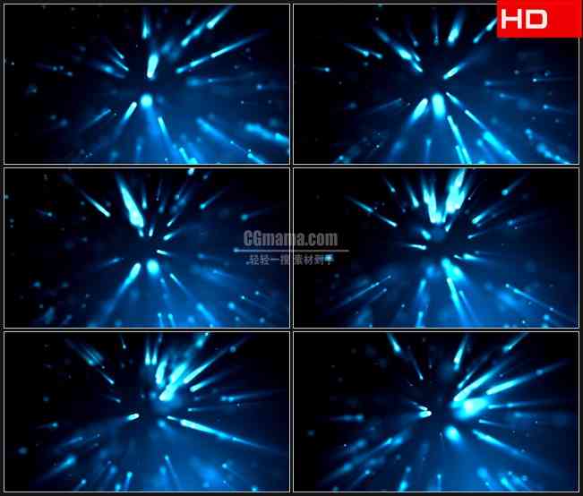 BG0710-闪烁蓝色荧光粒子光斑动态背景高清LED视频背