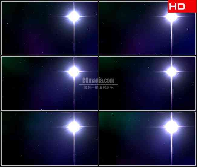 BG0713-明亮的北极星星空高清LED视频背景素材