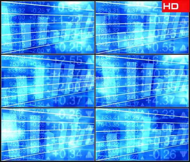 BG0715-蓝色的股票图大盘数据金融经济股市高清LED视频