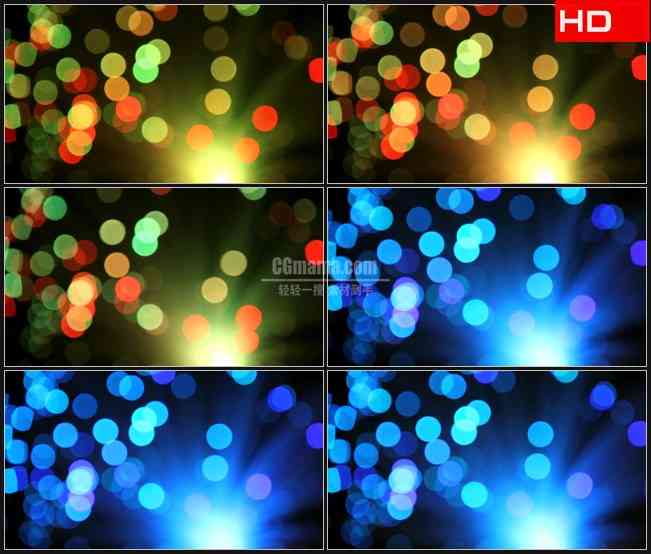 BG0733-模糊光斑彩虹灯霓虹高清LED视频背景素材