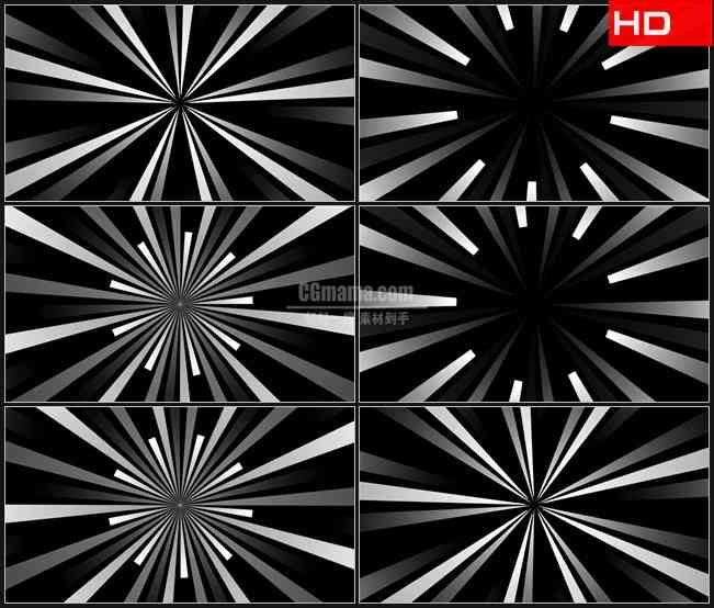 BG0753-黑白旋转光束高清LED视频背景素材