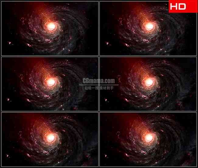 BG0756-红色漩涡星系太空宇宙高清LED视频背景素材