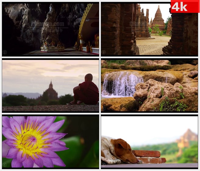 4K0717[4K高清演示片] 缅甸僧侣风景文化 高清实拍视频素材