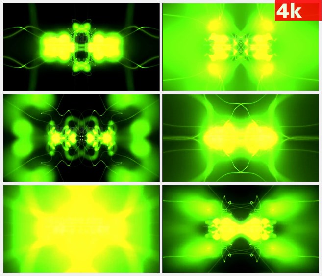 4K0731LED大屏背景素材 绿色抽象光动画 动感快节奏 高清LED视频背景素材